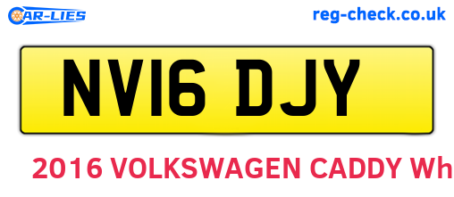 NV16DJY are the vehicle registration plates.