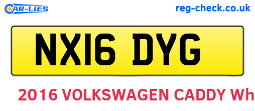 NX16DYG are the vehicle registration plates.
