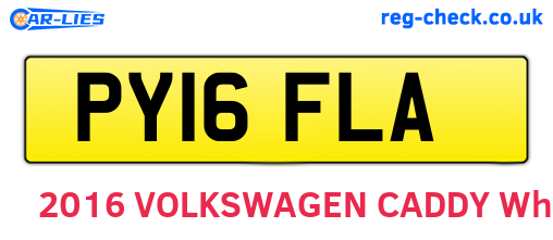 PY16FLA are the vehicle registration plates.
