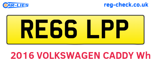 RE66LPP are the vehicle registration plates.