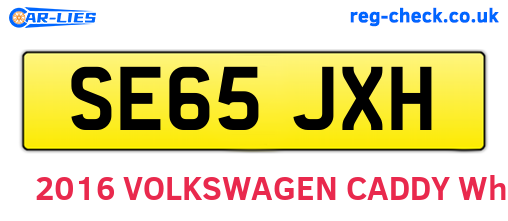 SE65JXH are the vehicle registration plates.
