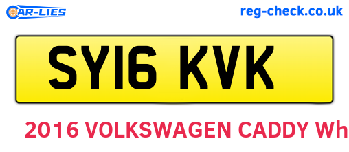 SY16KVK are the vehicle registration plates.