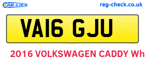 VA16GJU are the vehicle registration plates.