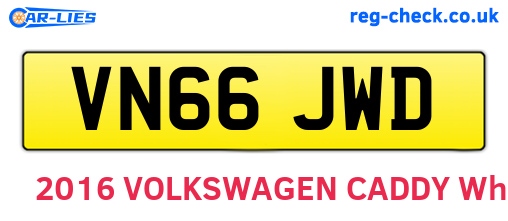 VN66JWD are the vehicle registration plates.