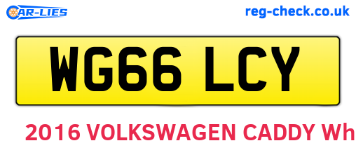 WG66LCY are the vehicle registration plates.
