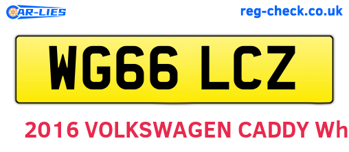WG66LCZ are the vehicle registration plates.