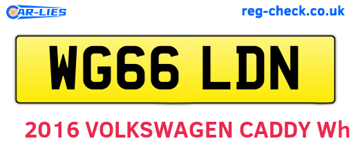 WG66LDN are the vehicle registration plates.