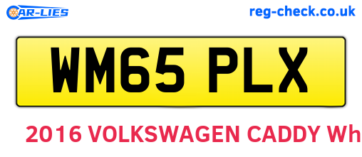 WM65PLX are the vehicle registration plates.