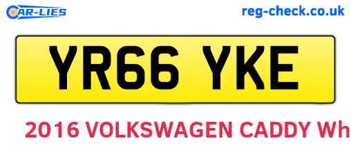 YR66YKE are the vehicle registration plates.