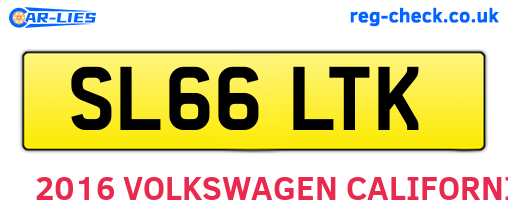 SL66LTK are the vehicle registration plates.