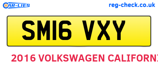 SM16VXY are the vehicle registration plates.