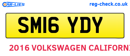 SM16YDY are the vehicle registration plates.