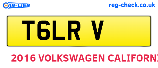 T6LRV are the vehicle registration plates.