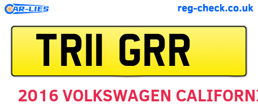 TR11GRR are the vehicle registration plates.