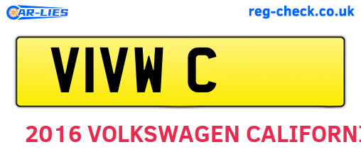 V1VWC are the vehicle registration plates.