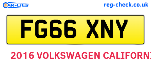 FG66XNY are the vehicle registration plates.