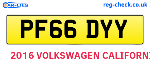PF66DYY are the vehicle registration plates.
