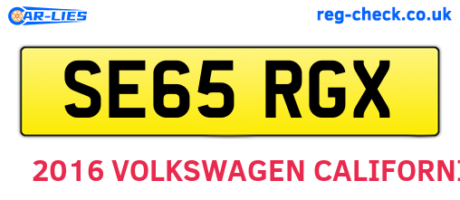 SE65RGX are the vehicle registration plates.