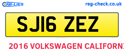 SJ16ZEZ are the vehicle registration plates.