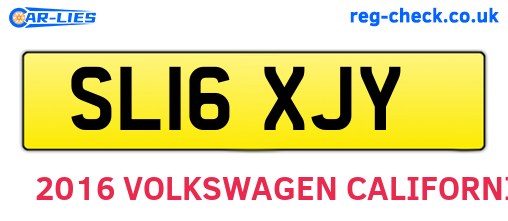 SL16XJY are the vehicle registration plates.