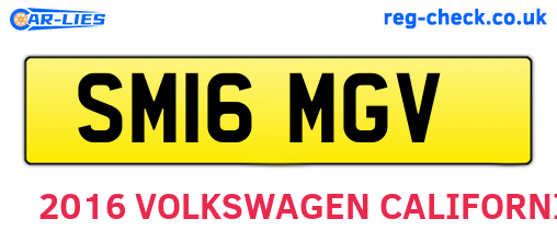 SM16MGV are the vehicle registration plates.