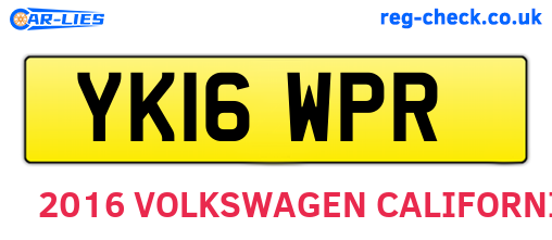 YK16WPR are the vehicle registration plates.