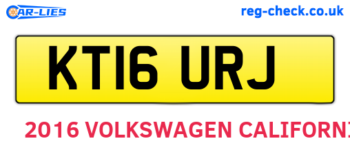KT16URJ are the vehicle registration plates.
