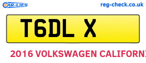 T6DLX are the vehicle registration plates.