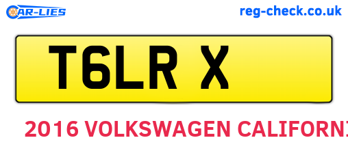 T6LRX are the vehicle registration plates.