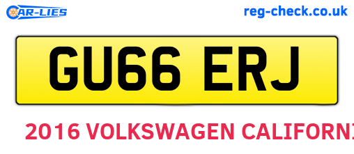 GU66ERJ are the vehicle registration plates.