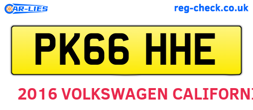 PK66HHE are the vehicle registration plates.