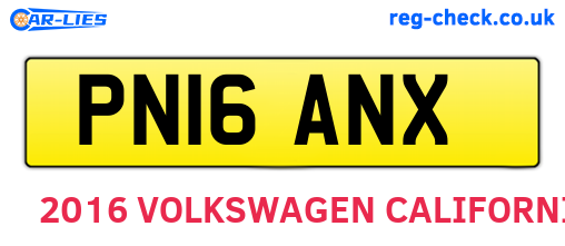 PN16ANX are the vehicle registration plates.