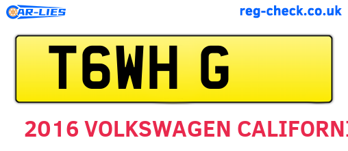 T6WHG are the vehicle registration plates.