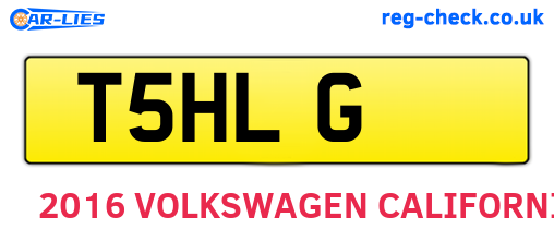 T5HLG are the vehicle registration plates.