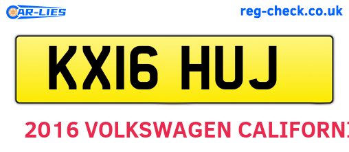 KX16HUJ are the vehicle registration plates.