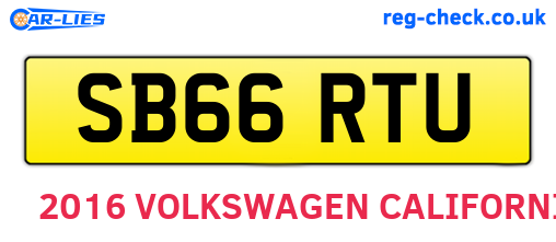 SB66RTU are the vehicle registration plates.
