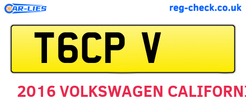 T6CPV are the vehicle registration plates.