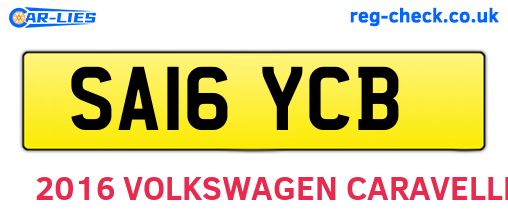 SA16YCB are the vehicle registration plates.