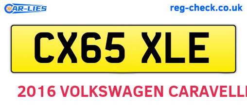 CX65XLE are the vehicle registration plates.