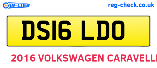 DS16LDO are the vehicle registration plates.