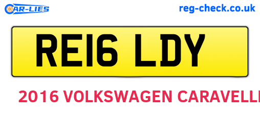 RE16LDY are the vehicle registration plates.