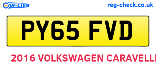 PY65FVD are the vehicle registration plates.