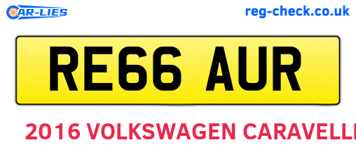 RE66AUR are the vehicle registration plates.