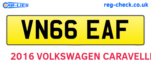 VN66EAF are the vehicle registration plates.