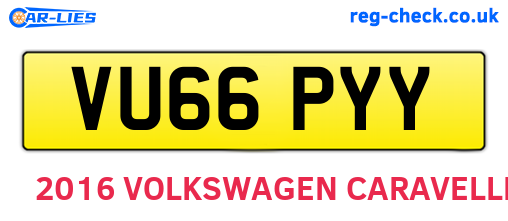 VU66PYY are the vehicle registration plates.
