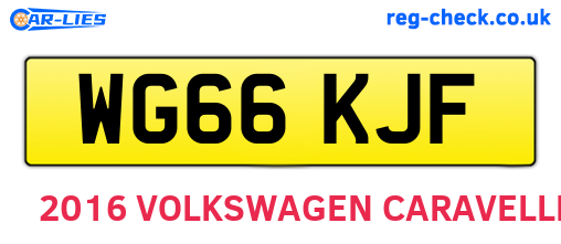 WG66KJF are the vehicle registration plates.