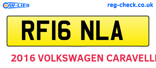 RF16NLA are the vehicle registration plates.