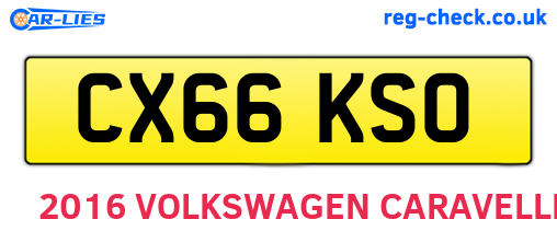 CX66KSO are the vehicle registration plates.