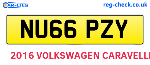 NU66PZY are the vehicle registration plates.