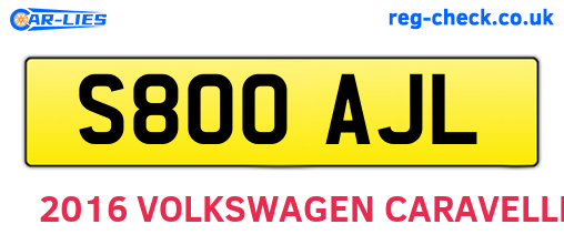 S800AJL are the vehicle registration plates.